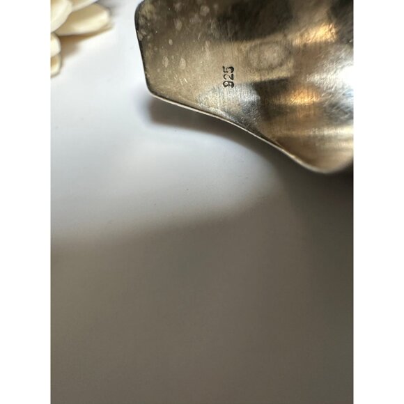 VTG Sterling Silver Red Coral Turquoise Ring - Picture 4 of 6